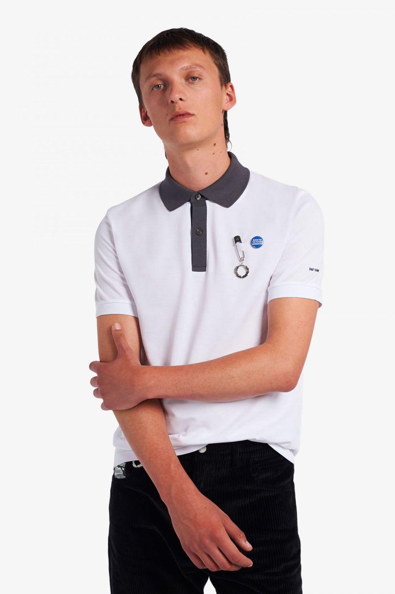 White Fred Perry SM1944 Men\'s Polo Shirts | PH 1477XYUF